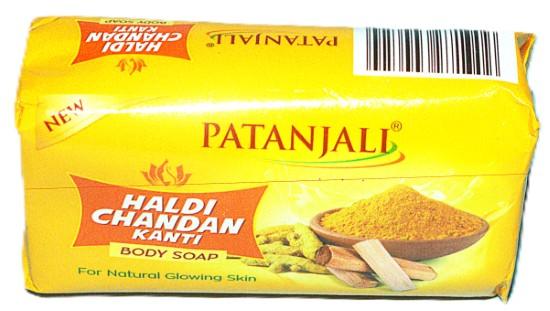 Patanjali Haldi Chandan Kanti Soap – 4pc set (पातञ्जली हल्दी चन्दन कान्ति साबुन – ४ पिस सेट)